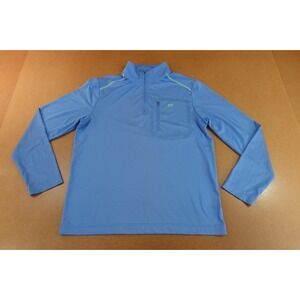 Southern Tide Mens Size Medium Blue Chest Pocket 1/4 Zip Performance Pullover